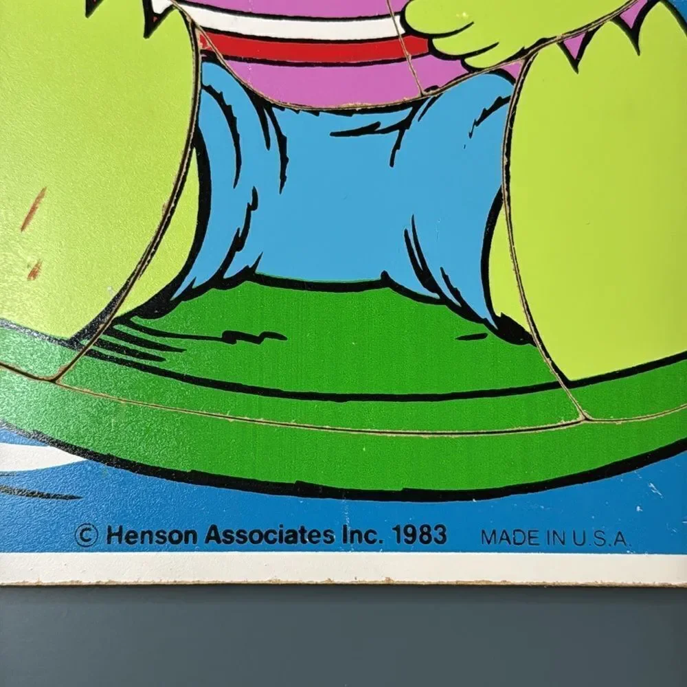 PLAYSKOOL 1983 Baby Kermit The Frog Board Puzzle